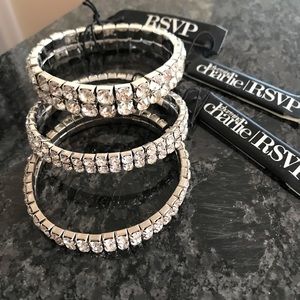 Rhinestone bangle bracelets